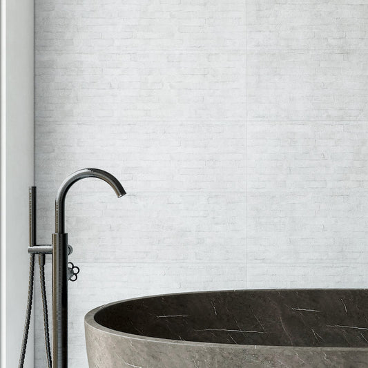 Dimensi | 12"x36" Ceramic Moon Spackle Deco Wall Tile