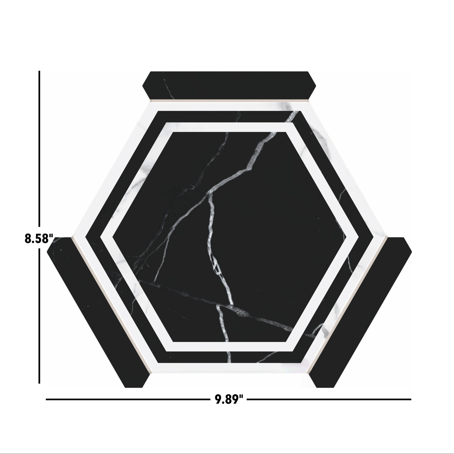 Villa Antica | Onta 9"x10" Porcelain Hexagon Wall & Floor Tile