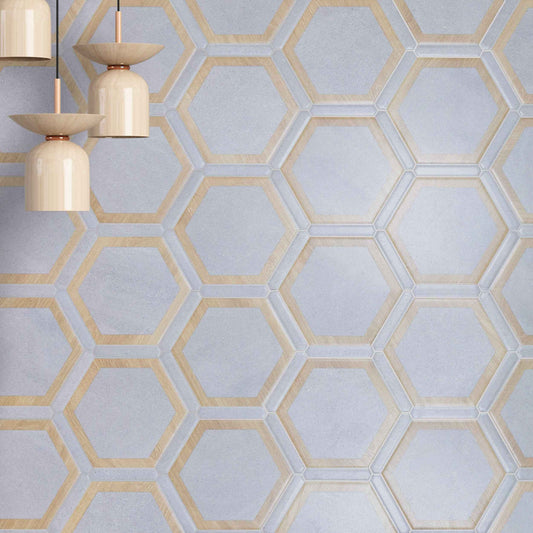 Via Antica | Gris 9"x10" Porcelain Hexagon Wall & Floor Tile