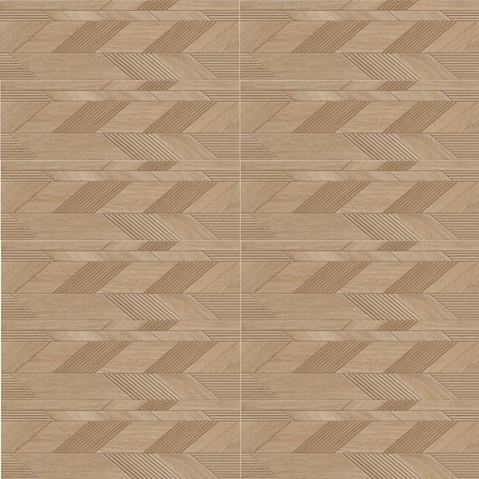Dimensi | 12"x36" Ceramic Dark Oak Liner Deco Wall Tile