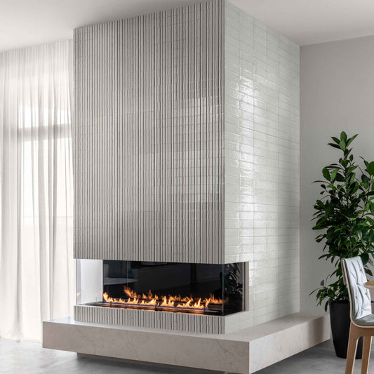 Glazel | 3"x8" Deco Handmade Look Porcelain Wall Tile