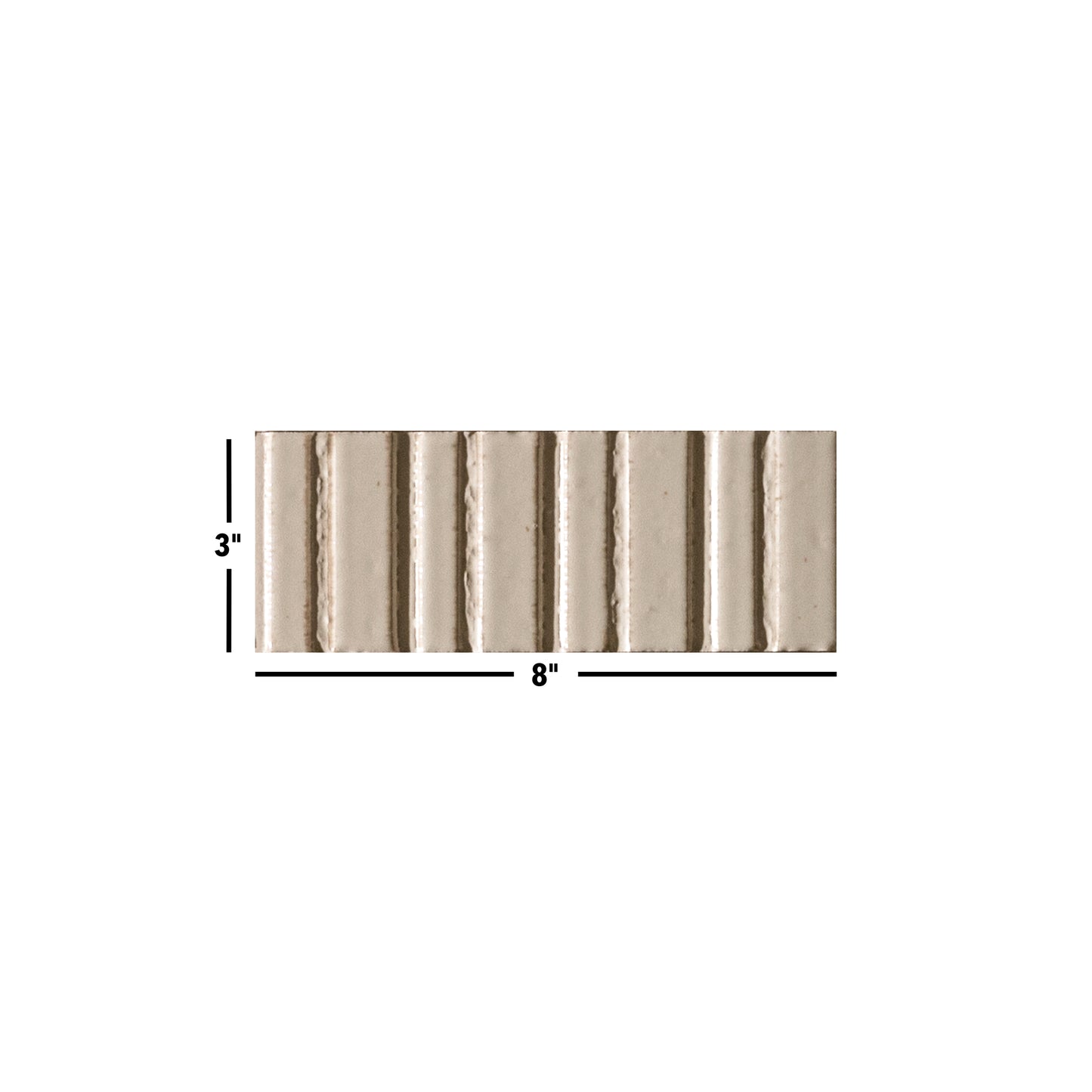 Glazel | 3"x8" Deco Handmade Look Porcelain Wall Tile