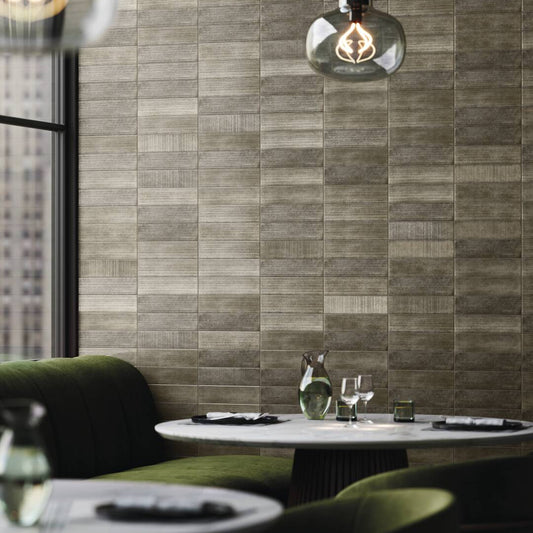 Artifact Reactive | 2.5"x9" Handmade-Look Porcelain Deco Wall Tile