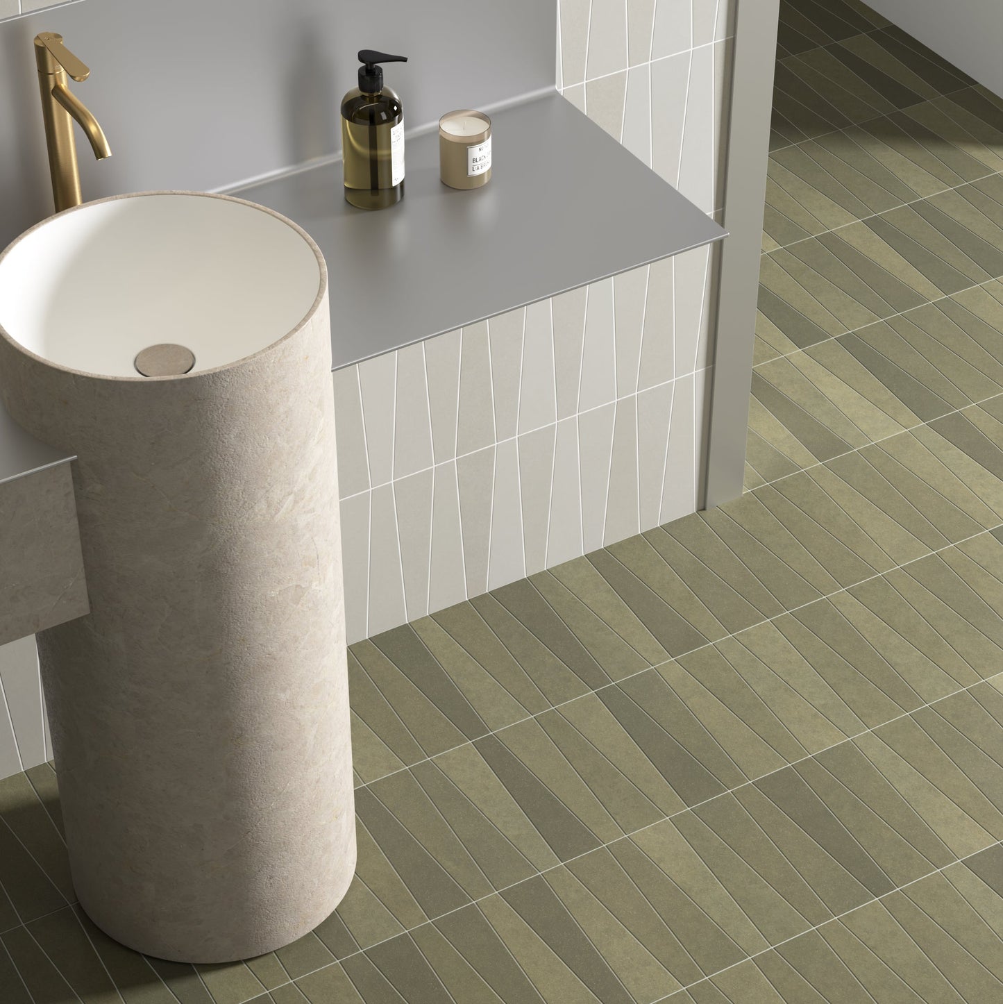 Bamboo | 2.5"x9" Porcelain Trapezoid Floor & Wall Tile