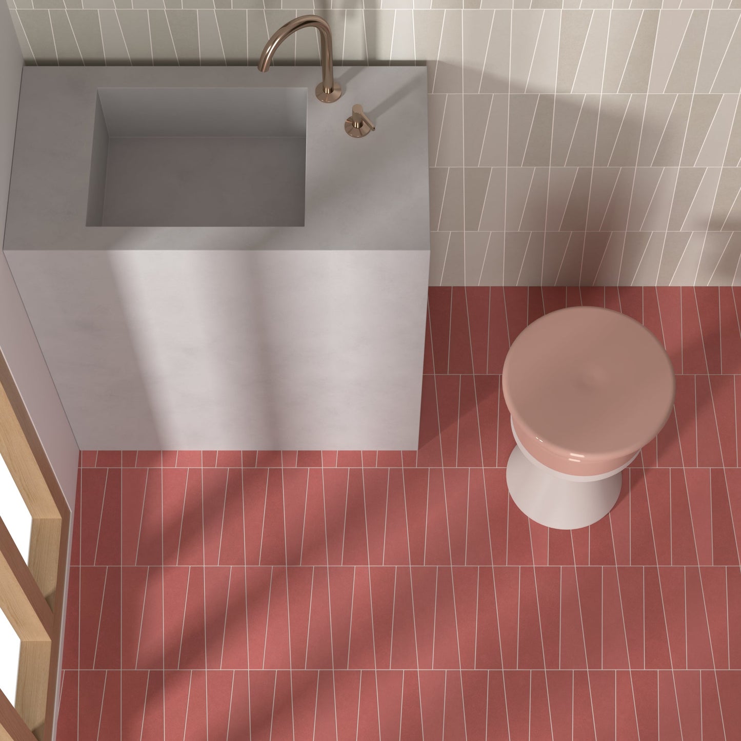 Bamboo | 2.5"x9" Porcelain Trapezoid Floor & Wall Tile