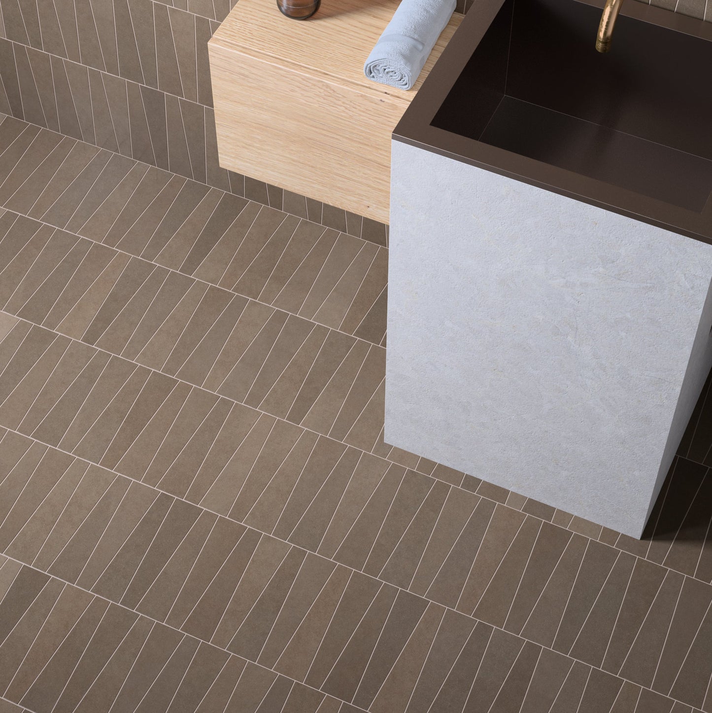 Bamboo | 2.5"x9" Porcelain Trapezoid Floor & Wall Tile