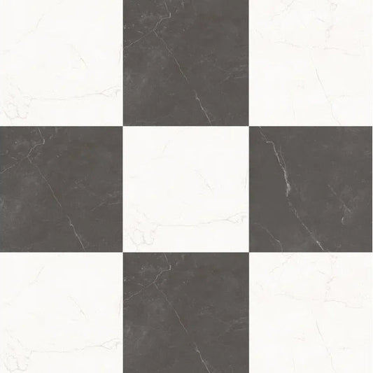 Sophia Checkerboard | 12"x12" Porcelain Marble Look Floor & Wall Tile