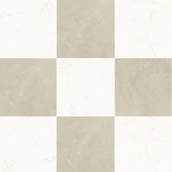 Sophia Checkerboard | 12"x12" Marble Look Tile