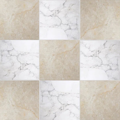 Palazzo Checkerboard | 12" x 12" Porcelain Marble Look Floor & Wall Tile