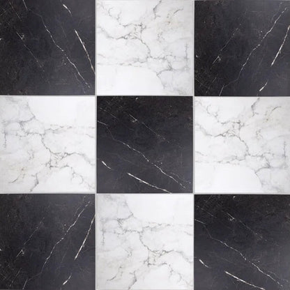 Palazzo Checkerboard | 12" x 12" Porcelain Marble Look Floor & Wall Tile