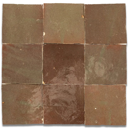 Hand Crafted Zellige | 4"x4" Terracotta Wall Tile