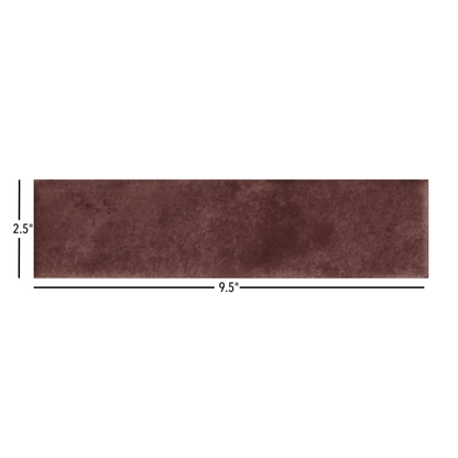 Cecilia | 2.5"x9.5" Porcelain Artisan Wall Tile