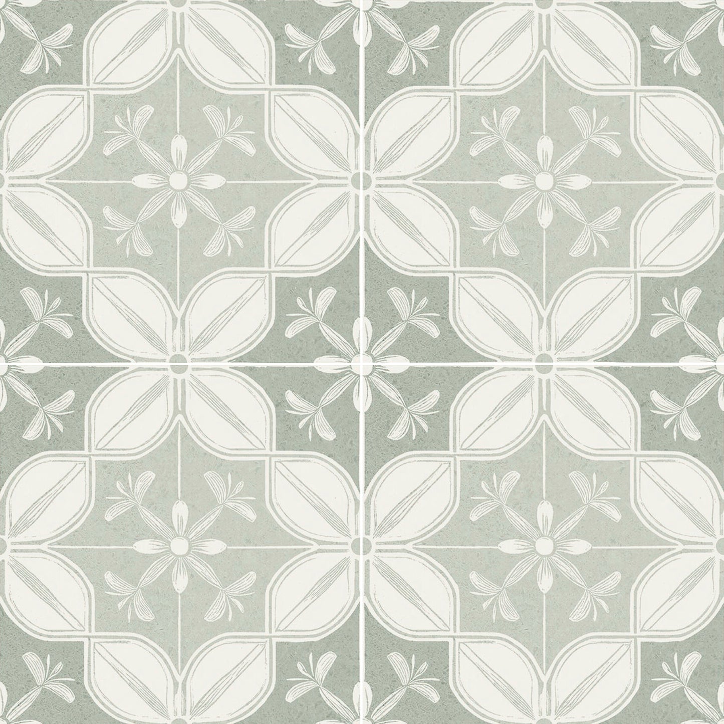Flora Moda | 6"x6" Senda Porcelain Encaustic Look Floor & Wall Tile