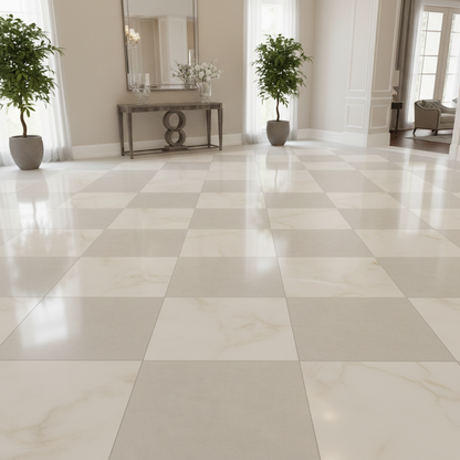 Precious Checkerboard | 24"x24" Marble Look Floor & Wall Tile