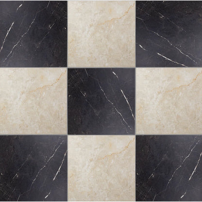 Palazzo Checkerboard | 12" x 12" Porcelain Marble Look Floor & Wall Tile