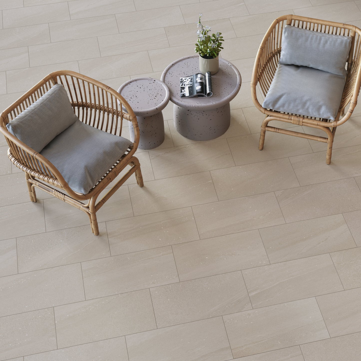 Bella | 12"x24" Porcelain Stone Look Floor & Wall Tile