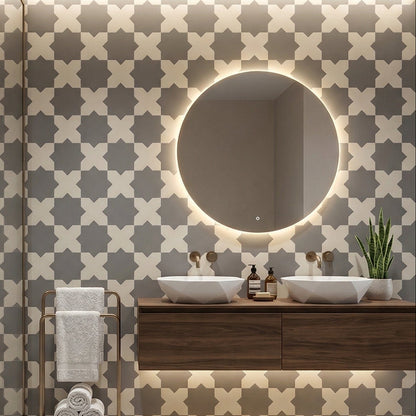 Porto Checker | Porcelain Star+Cross Floor & Wall Tile