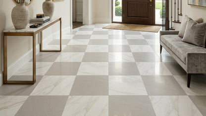 Precious Checkerboard | 24"x24" Marble Look Floor & Wall Tile