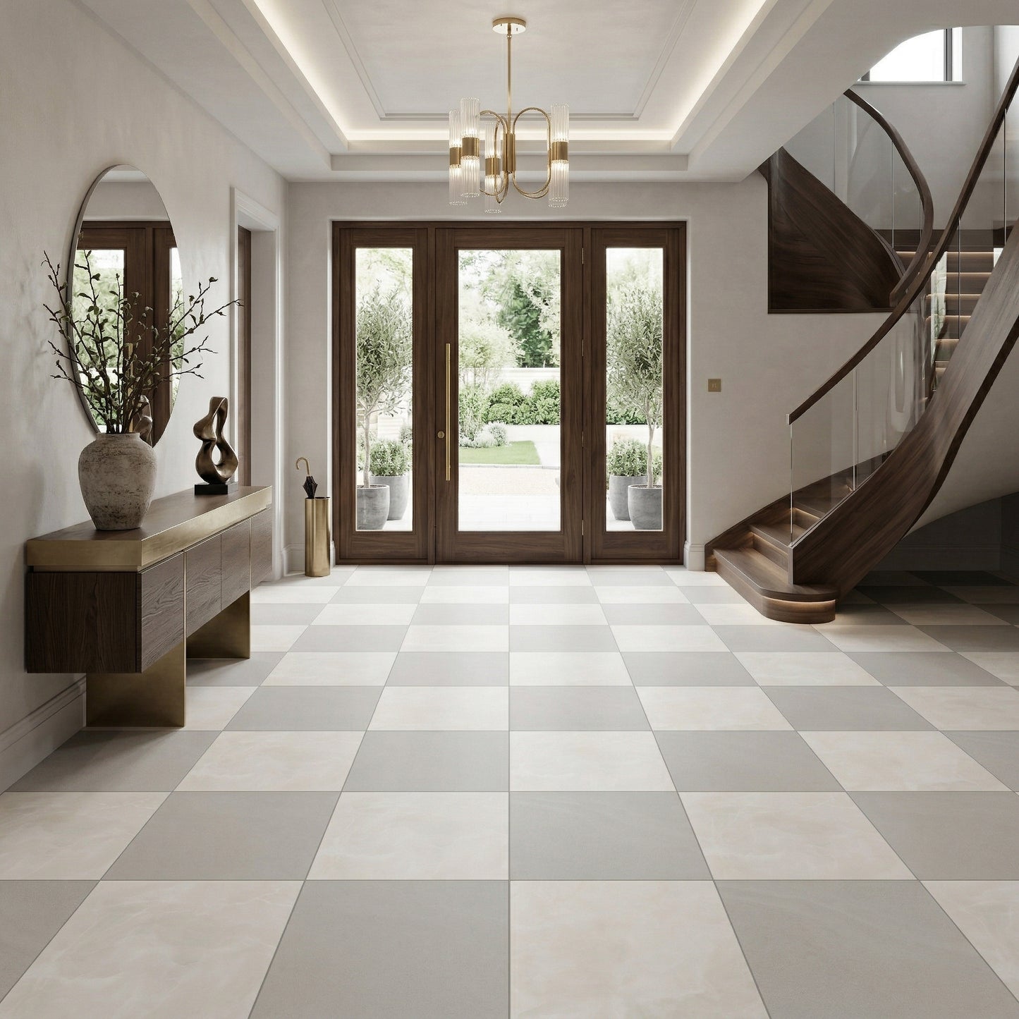 Precious Checkerboard | 24"x24" Marble Look Floor & Wall Tile