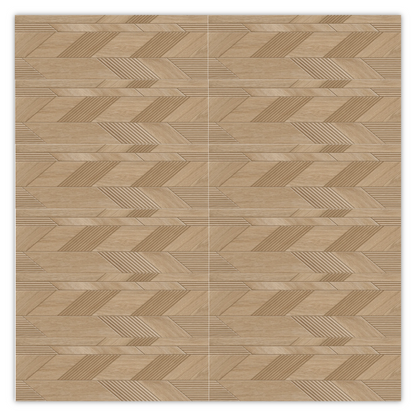 Dimensi | 12"x36" Ceramic Dark Oak Liner Deco Wall Tile