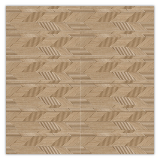 Dimensi | 12"x36" Ceramic Dark Oak Liner Deco Wall Tile