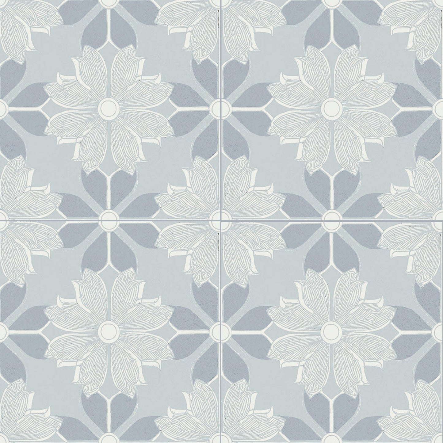 Flora Moda | 6"x6" Serena Porcelain Encaustic Look Floor & Wall Tile
