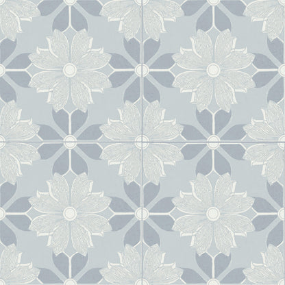 Flora Moda | 6"x6" Serena Porcelain Encaustic Look Floor & Wall Tile