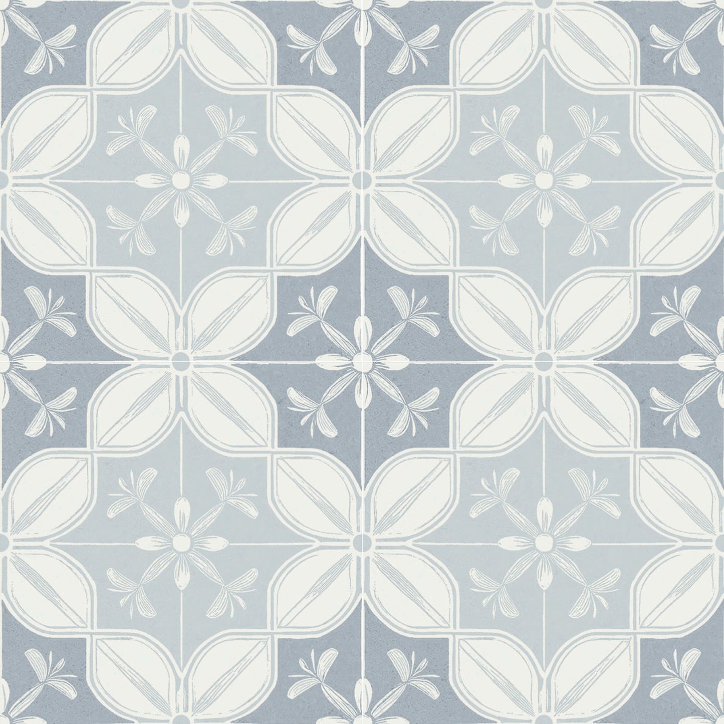 Flora Moda | 6"x6" Senda Porcelain Encaustic Look Floor & Wall Tile