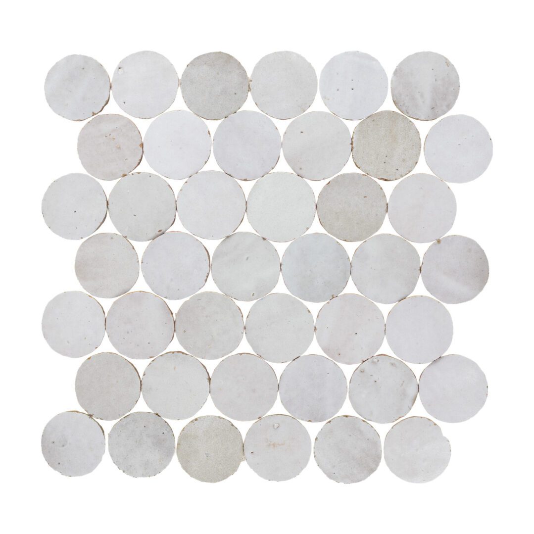 Zellige Moderne | 2"x2" Terracotta Circles Mosaic Tile