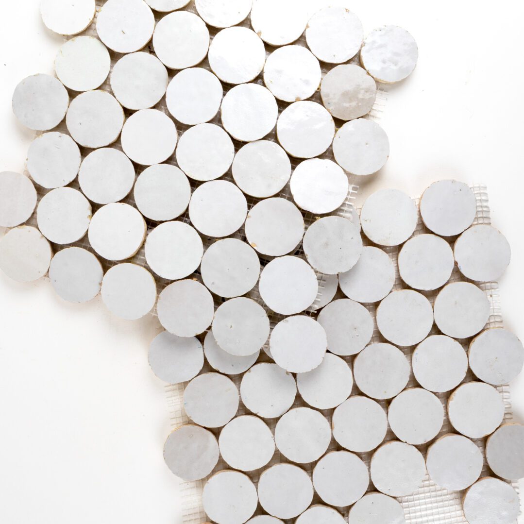 Zellige Moderne | 2"x2" Terracotta Circles Mosaic Tile