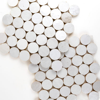 Zellige Moderne | 2"x2" Terracotta Circles Mosaic Tile