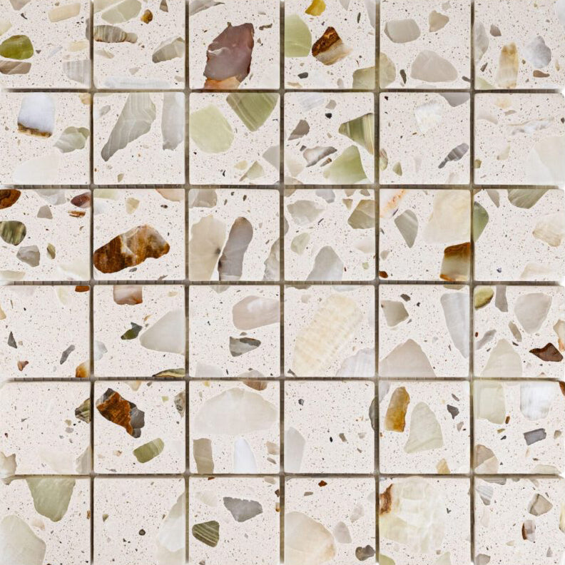 Terrazzo Living | 2"x2" Terrazzo Mosaic Floor & Wall Tile