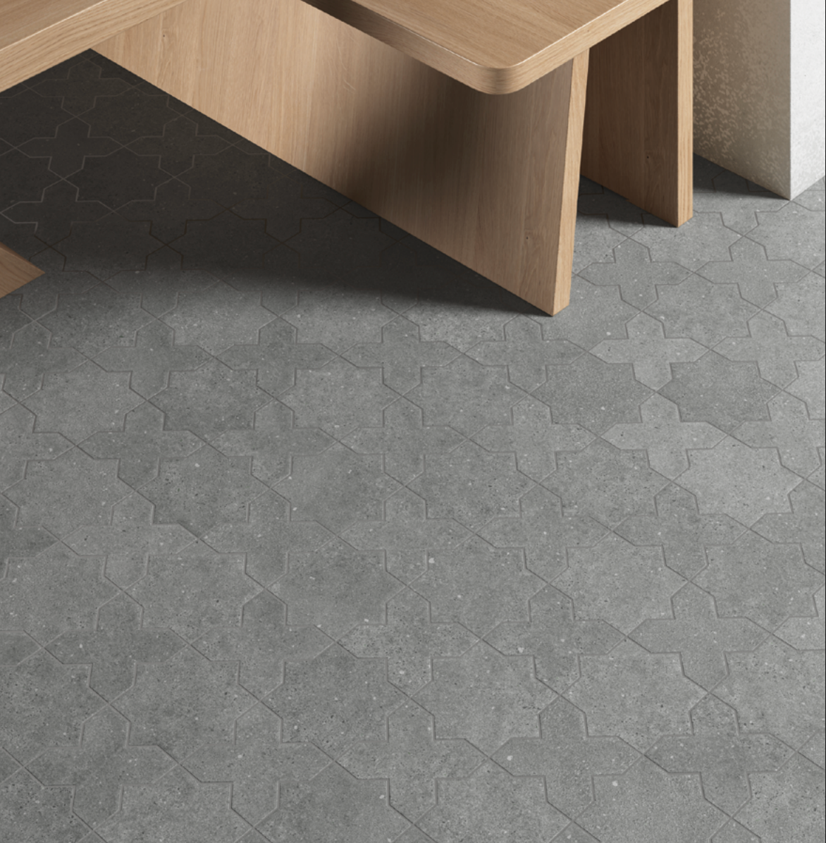 Elda Star+Cross | Porcelain Stone Look Floor & Wall Tile