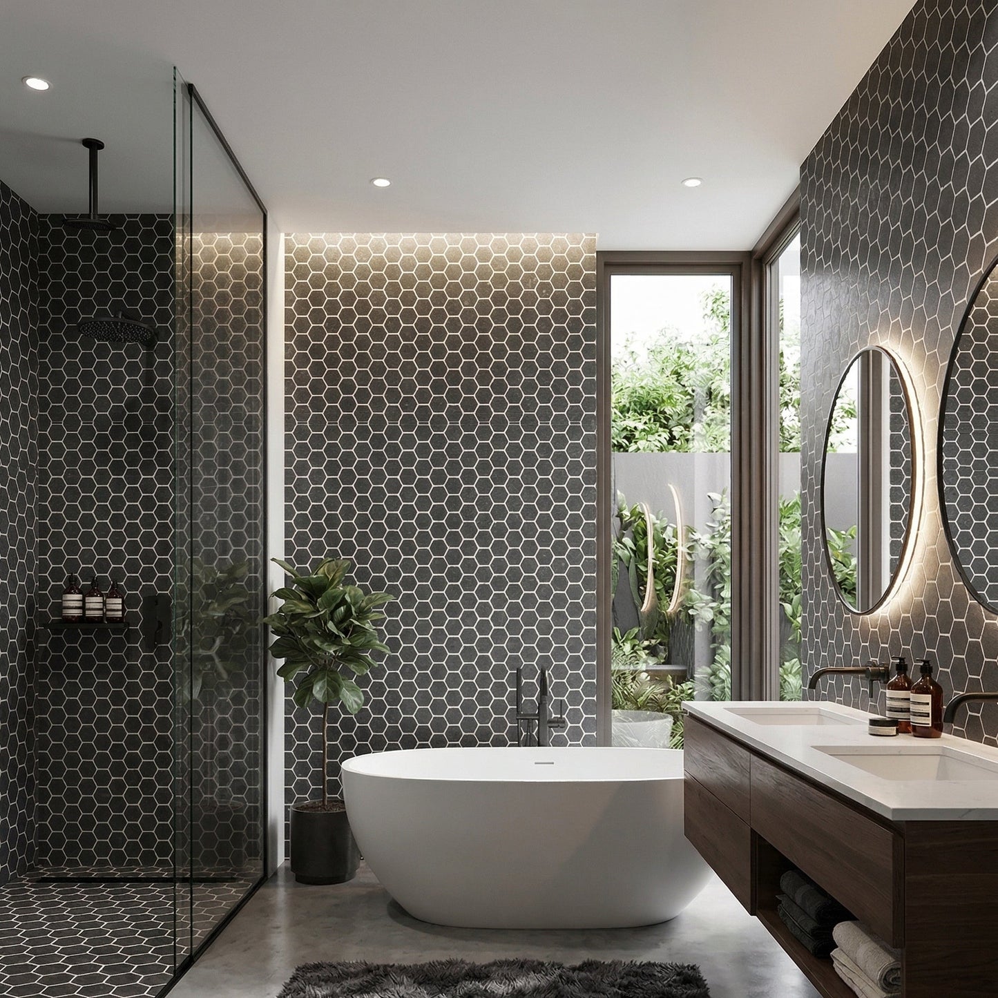 Uptown | 1.5" Hexagon Porcelain Mosaic Tile