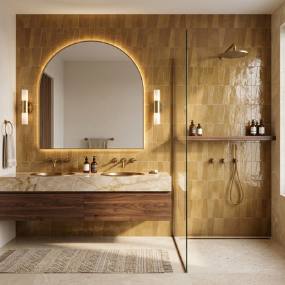 Atlas Zellige | 12"x12" Trapezoid Zellige Look Ceramic Mosaic Wall Tile