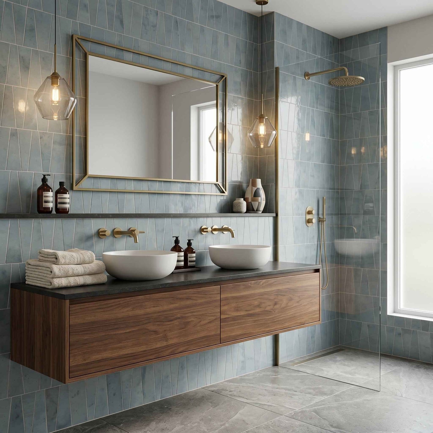 Atlas Zellige | 12"x12" Trapezoid Zellige Ceramic Mosaic Wall Tile