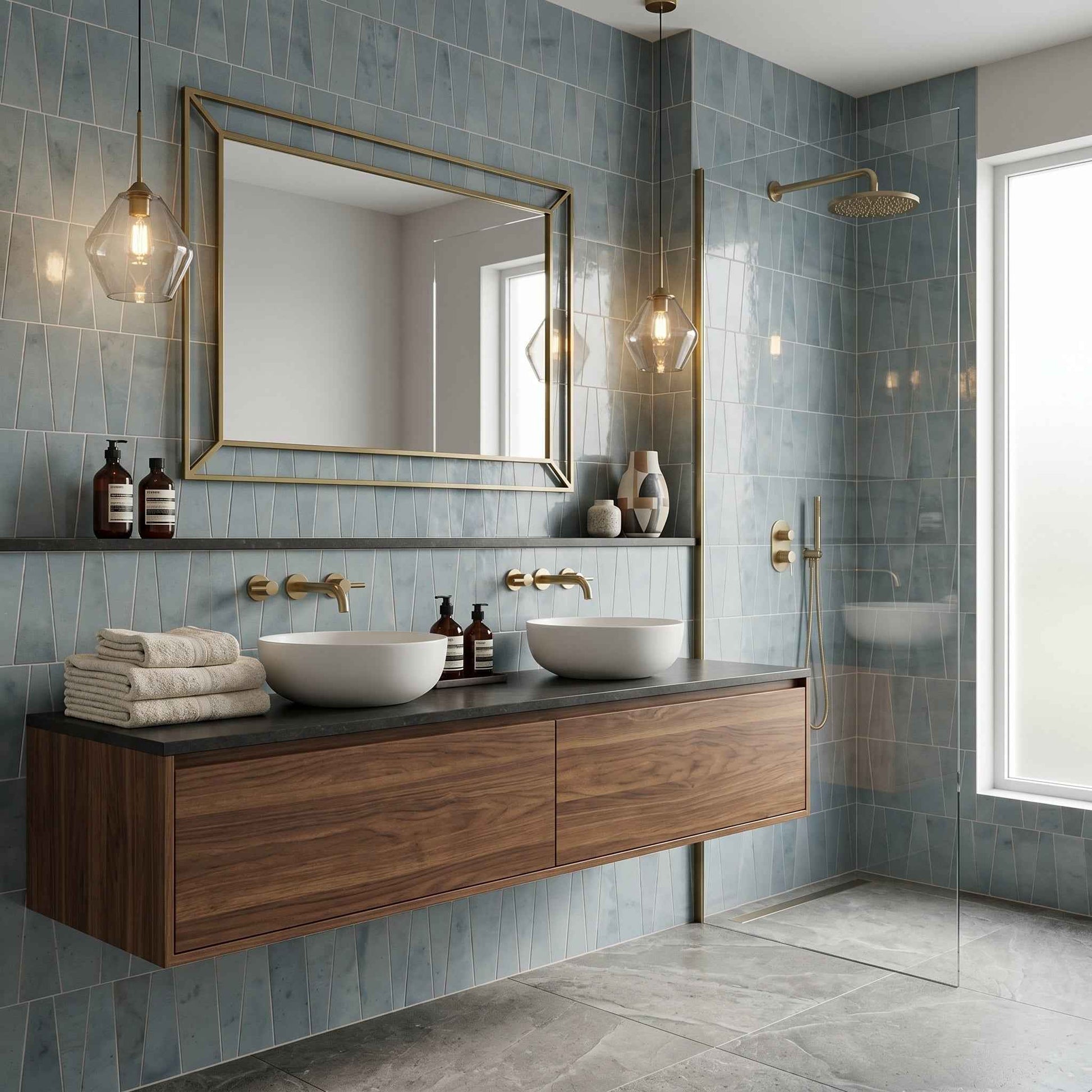 Atlas Zellige | 12"x12" Trapezoid Zellige Ceramic Mosaic Wall Tile