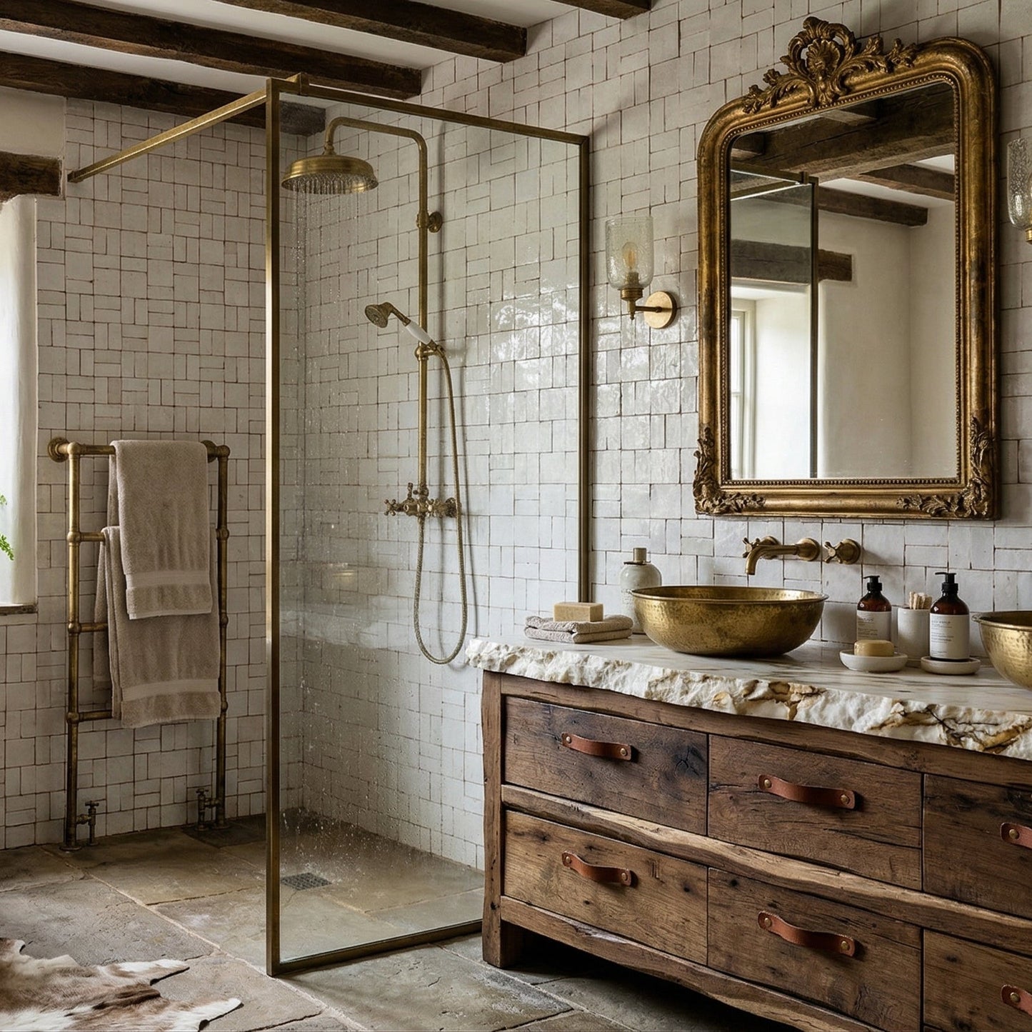 Zellige Moderne | 12"x12" Crosshatch Terracotta Mosaic Tile