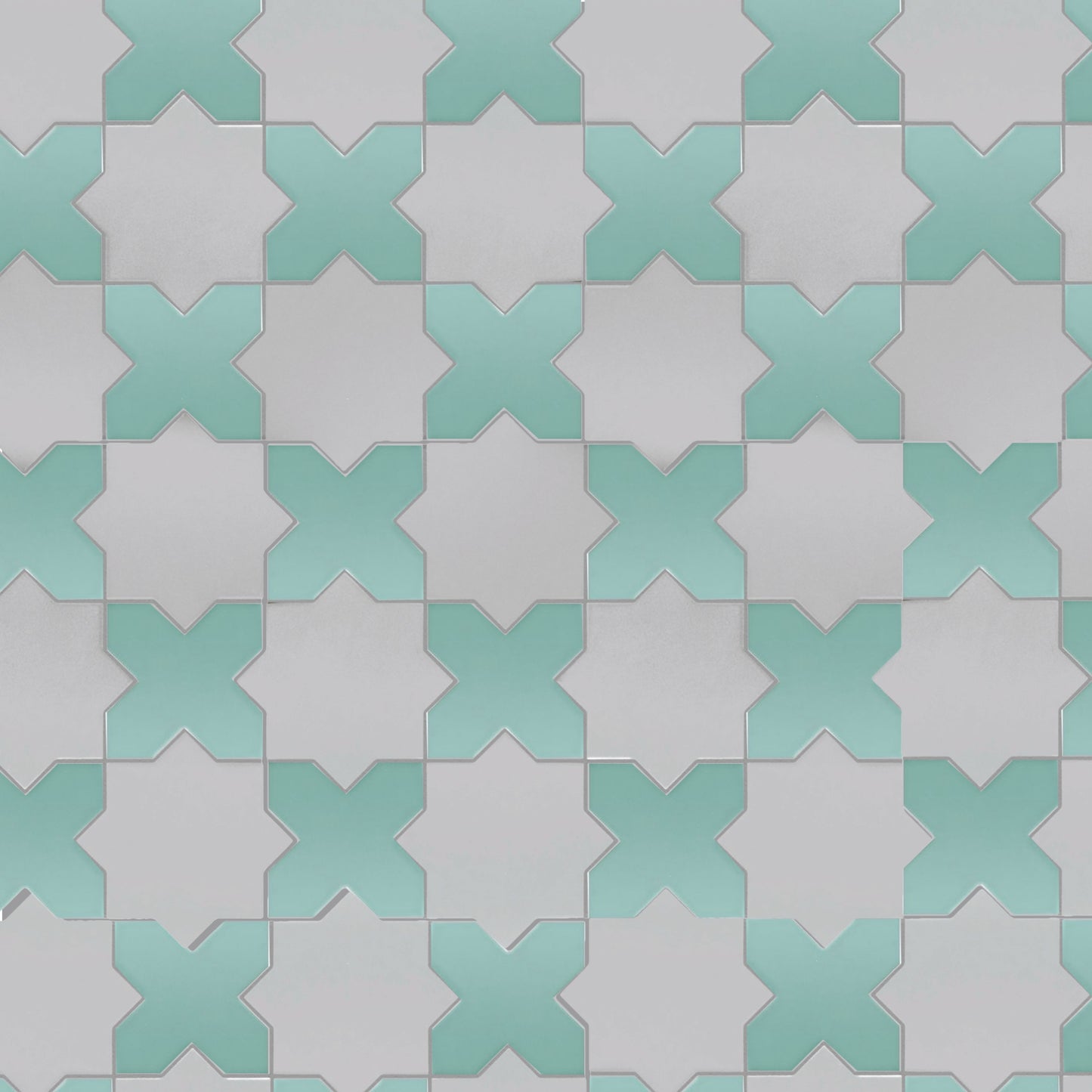 Porto Checker | Porcelain Star+Cross Floor & Wall Tile