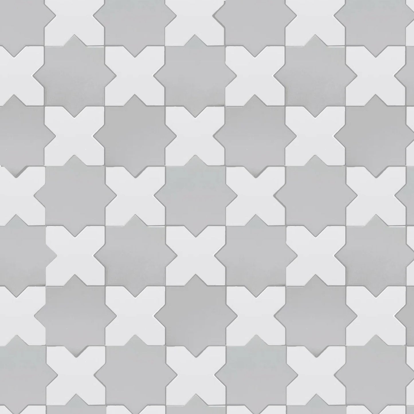 Porto Checker | Porcelain Star+Cross Floor & Wall Tile