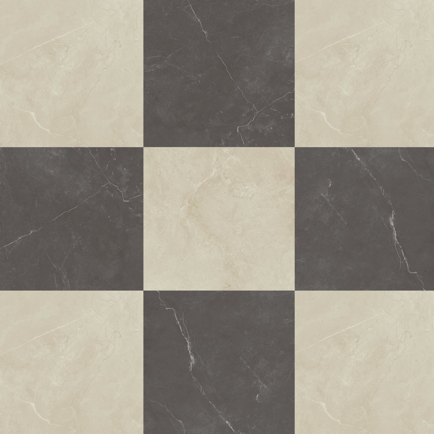 Sophia Checkerboard | 12"x12" Marble Look Tile