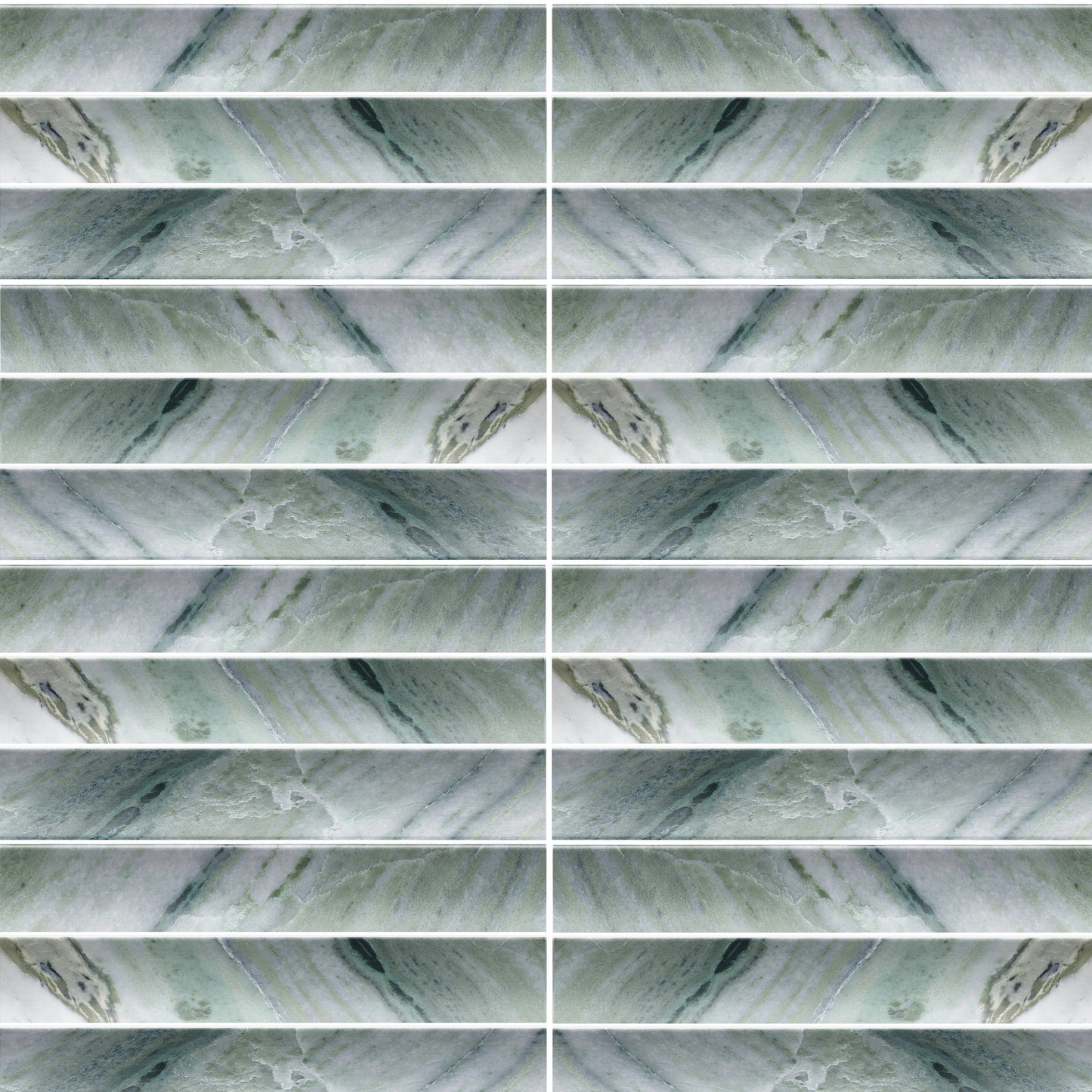 Argos Fluted | 4.5"x9" Porcelain Fluted Marble Look Wall Tile