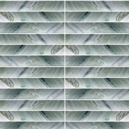 Argos Fluted | 4.5"x9" Porcelain Fluted Marble Look Wall Tile
