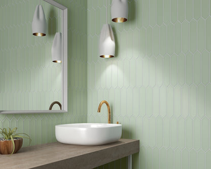 Lanse Picket | 2"x10" Elongated Hex Wall Tile
