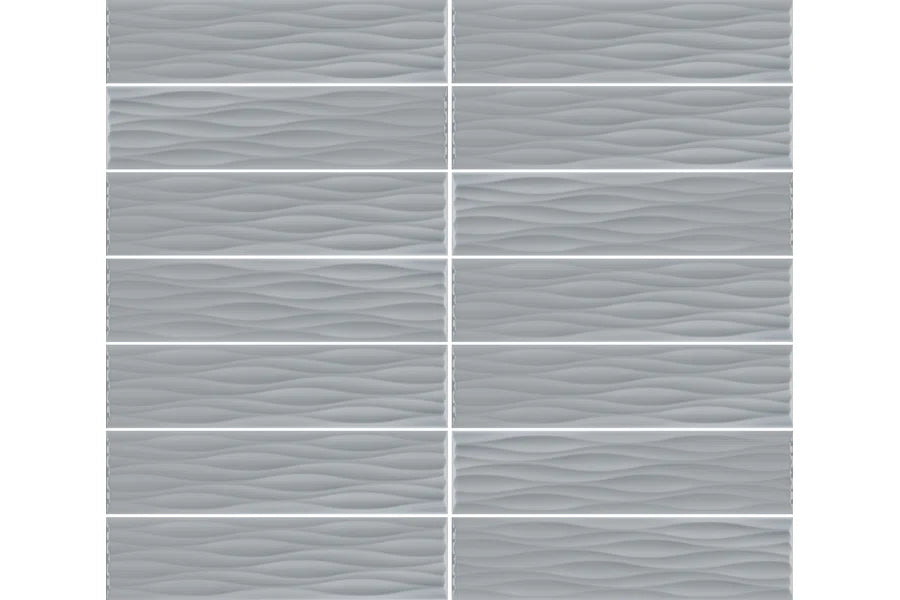 Kreative Studio | 4"x16" Porcelain Ripple Deco Wall Tile