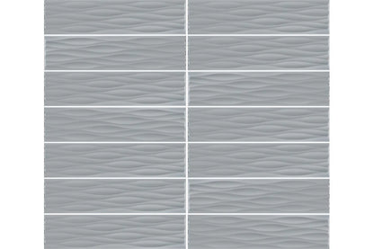 Kreative Studio | 4"x16" Porcelain Ripple Deco Wall Tile