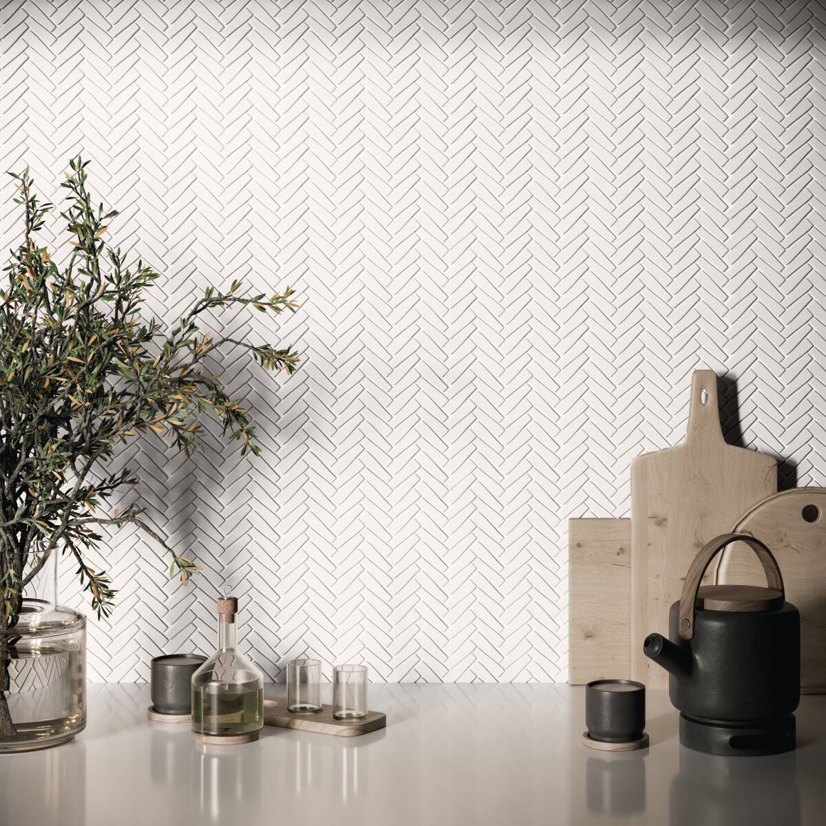 Dash | 11"x11" Midtown Recycled Glass Mosaic Tile
