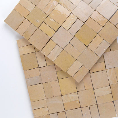 Zellige Moderne | 12"x12" Crosshatch Terracotta Mosaic Tile