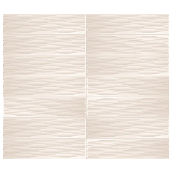 Kreative Studio | 4"x16" Porcelain Ripple Deco Wall Tile