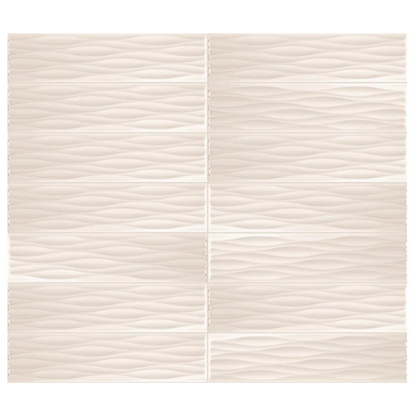 Kreative Studio | 4"x16" Porcelain Ripple Deco Wall Tile